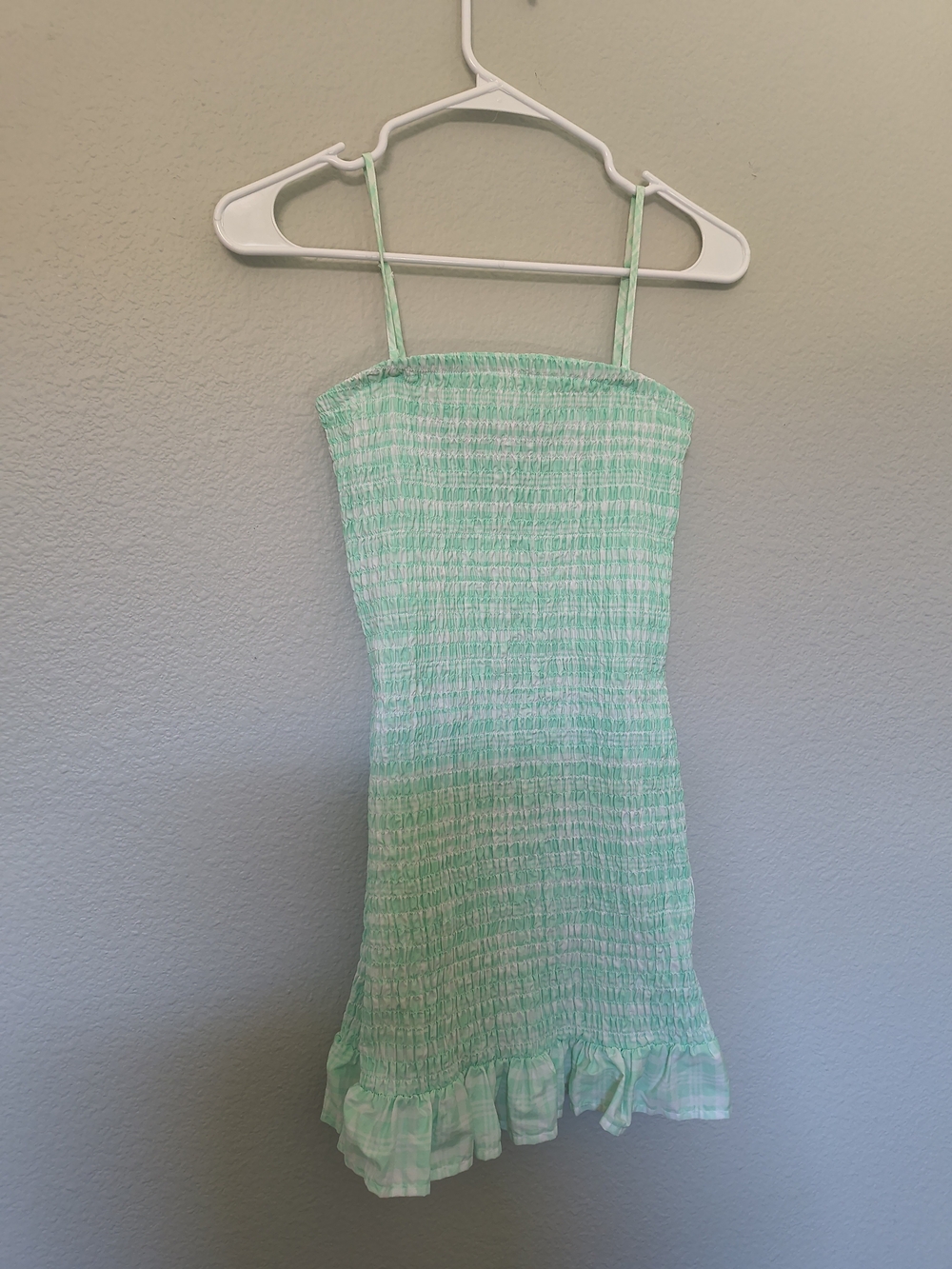 wild fable Mint Green Smocked Sundress with Ruffle Hem